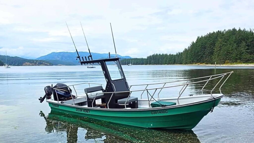 The Fierce Fish boat used for ocean tours from Campbell River & Quadra Island.